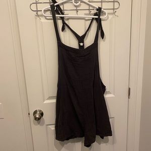 Aerie Black Cotton Overalls XXL